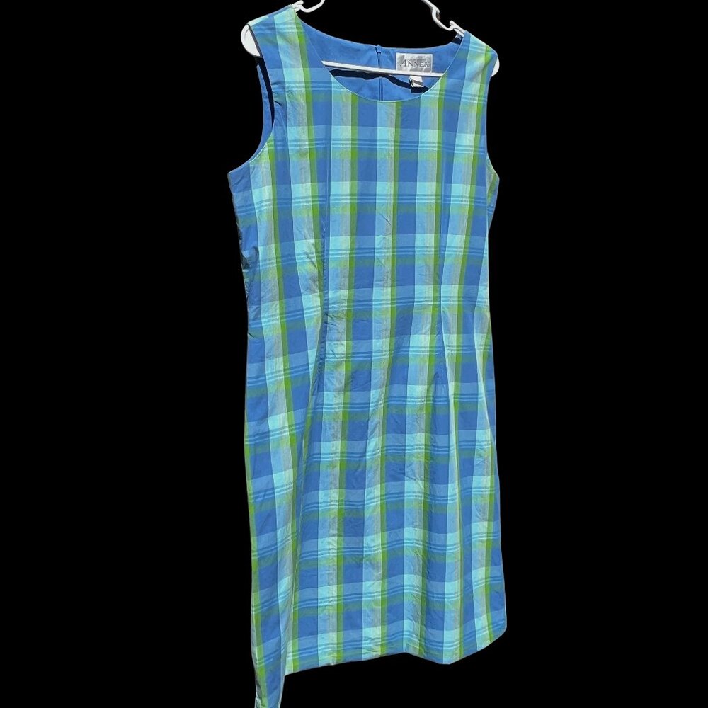 Casual Corner Annex Plaid Sheath Dress Sz 12 🎉2X Host Pick🎉 - Picture 11 of 13